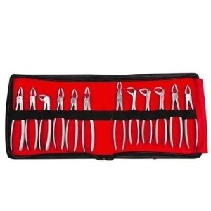 GDC Extraction Forceps Kit - Set Of 12 with Pouch (EFSP12)
